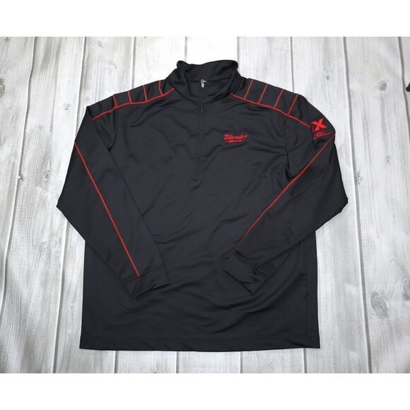 Nike Other - Nike Men's XL Black/Red Long Sleeve Pullover 1/4 Zip Sweater Dri Fit Milwaukee